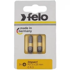 Биты FELO 02103241 ударная серия Impact PZ 3X25, 2 шт