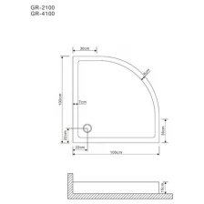 Душевой поддон Grossman Galaxy 100х100 (GR-119210020)