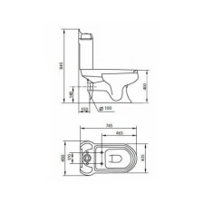 Бачок унитаза Cezares King Palace CZR-237-T