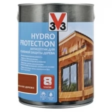 Антисептик акриловый V33 HYDRO PROTECTION 117414, для дерева, полуглянец, красное дерево, 2,5л