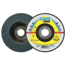 Круг Лепестковый тарельчатый на основе из стекловолокна 125*22,23 P40 SMT 624 Klingspor 322772