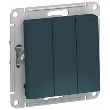 Schneider Electric Выключатель 3-кл. СП AtlasDesign 10А IP20 (сх. 1+1+1) 10AX механизм изумруд SchE ATN000831