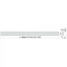 TILE Решетки для пластиковых водоотводящих желобов ARZ12, TILE-1050