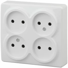 Розетка Эра Эксперт 4х2P 16A-250В IP20 White 11-2210-01 / Б0020706