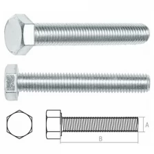 Болт М10х35 мм шестигр., цинк, кл.пр. 8.8, DIN 933 (5 кг) STARFIX (SM-74602-5)