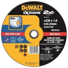 Круг отрезной ф230х1,9х22 для металла Dewalt Extreme 1/25 DT43939-QZ