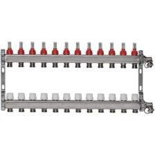 ColSys Р804R, 12 выходов. Коллекторная группа из нержавеющей стали с расходомерами, термостатическими и дренажными клапанами