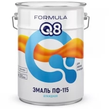 Эмаль ПФ-115 алкидная Formula Q8, глянцевая, 20 кг, черная