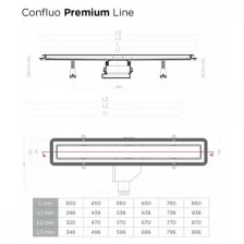 Душевой трап Pestan Confluo Premium Black Glass Line 550 Gold